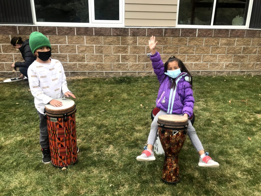 Students with drums