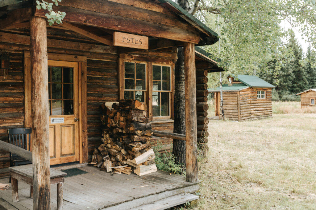 Estes, one of the historic cabins at the Murie Ranch in Moose, WY
