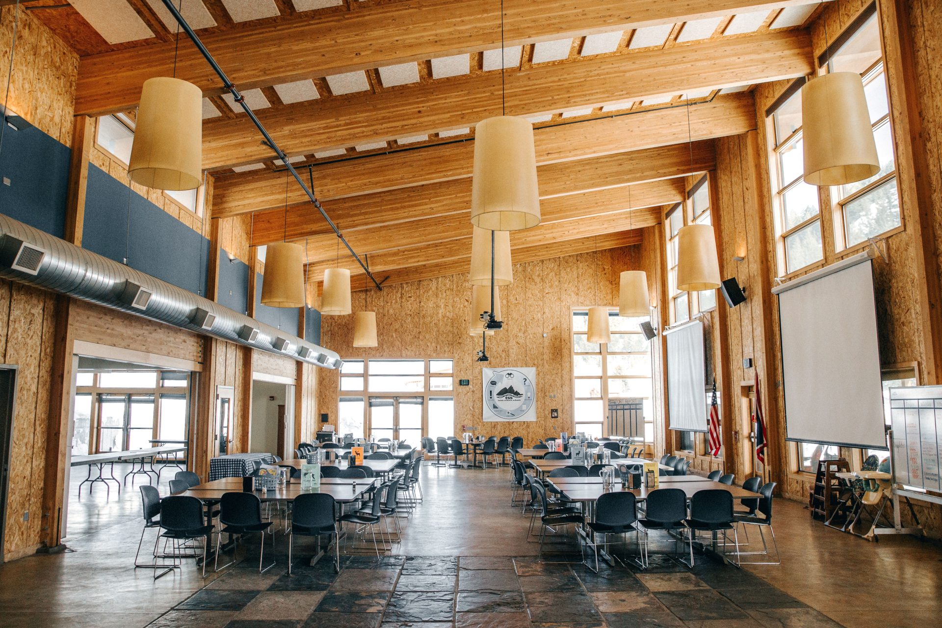 The dining hall at the Teton Science Schools Jackson campus.